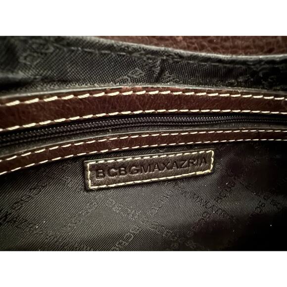 BCBG Brown Leather Shoulder Bag - Picture 4 of 10